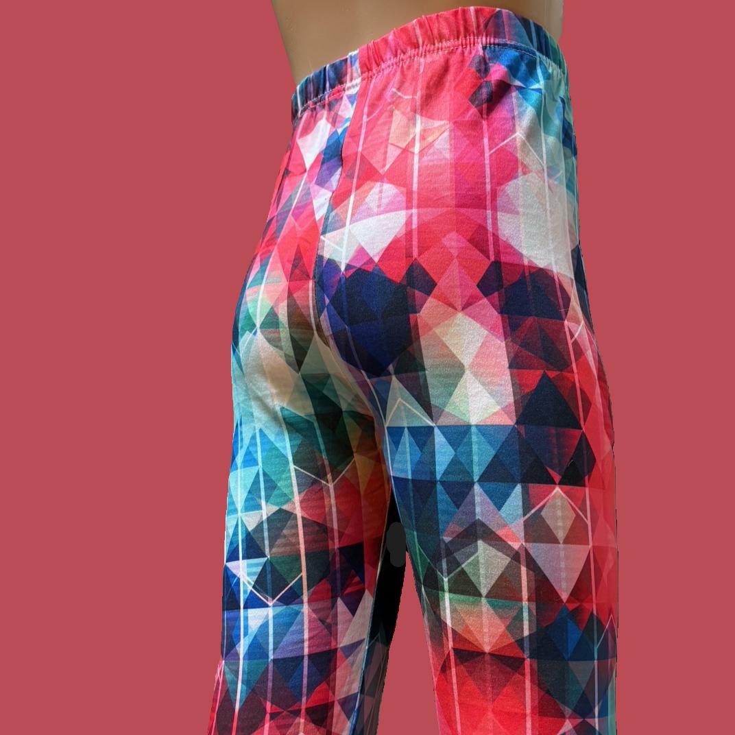 'Diamonds' design full length stretch leggings