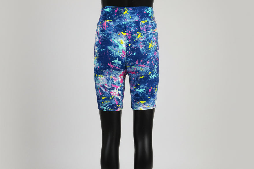 Funky splash design soft touch long shorts