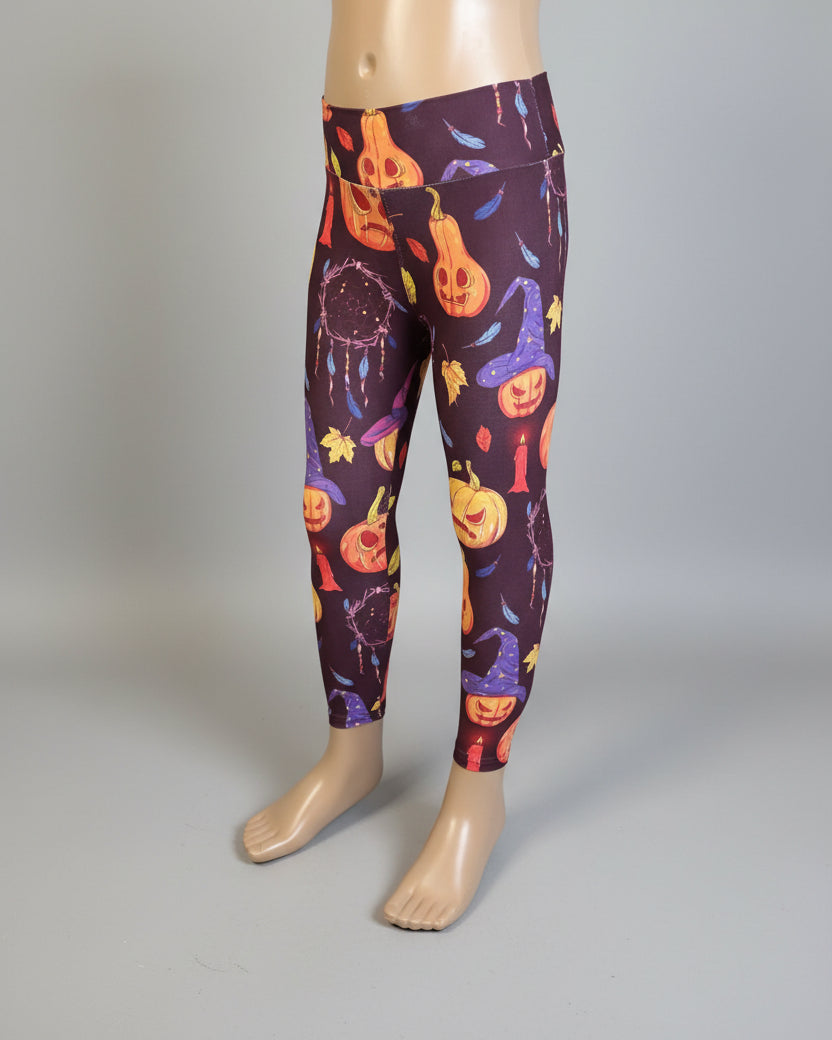 Grumpy Pumpkin Halloween inspired leggings