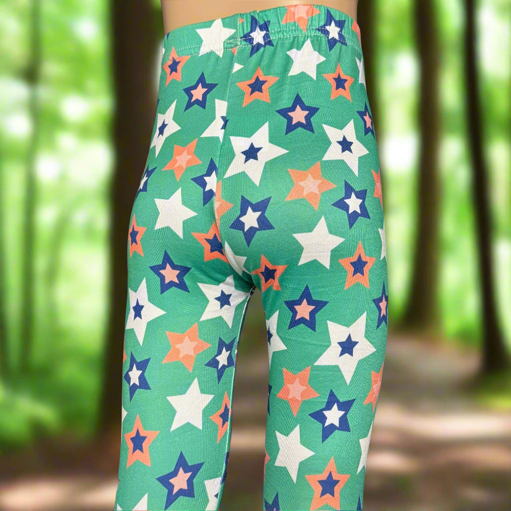Green star design leggings