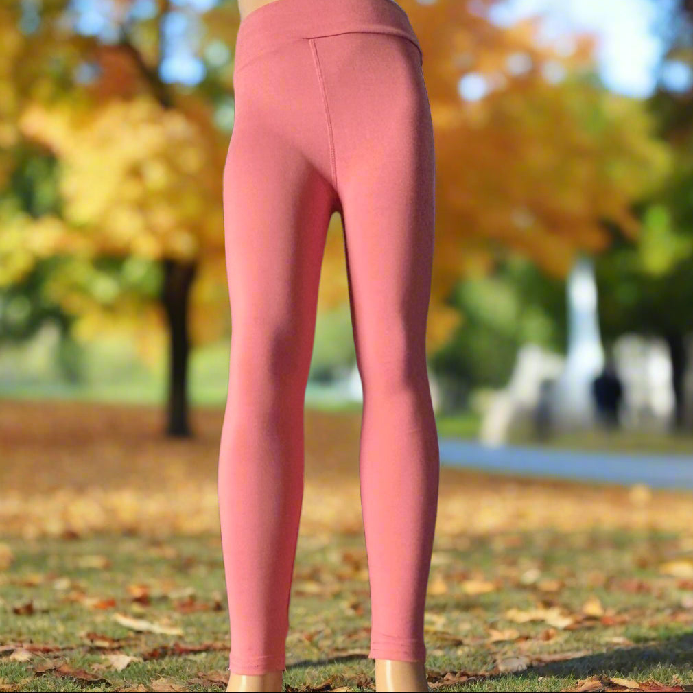 Solid colour, soft, stretch leggings in black, green, navy, grey, orange, pink, fuchsia, purple and more!