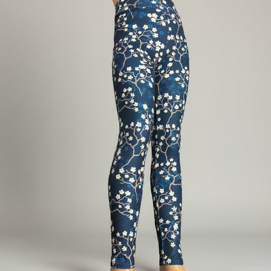Winter floral design leggings