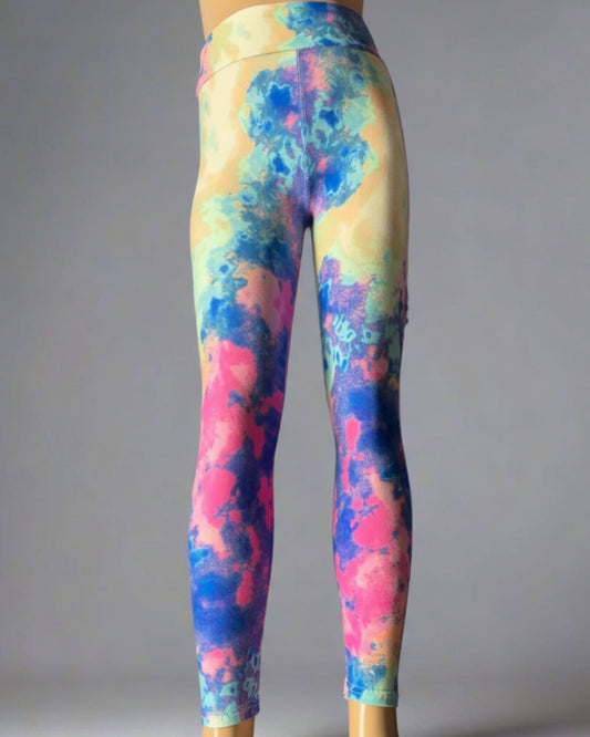 Tie-dye design soft leggings