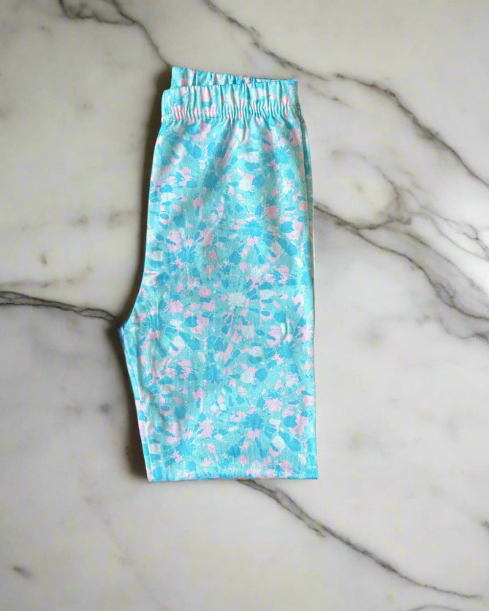 Blue & pink full length leggings