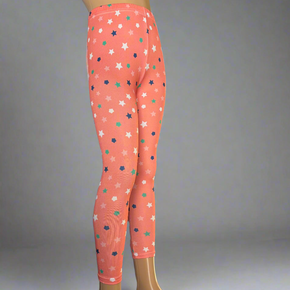 Orange star design leggings