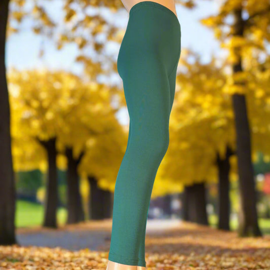 Dark green lightweight stretch leggings