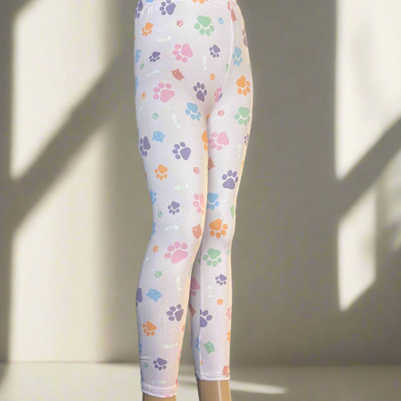 Lilac cat girl full length leggings
