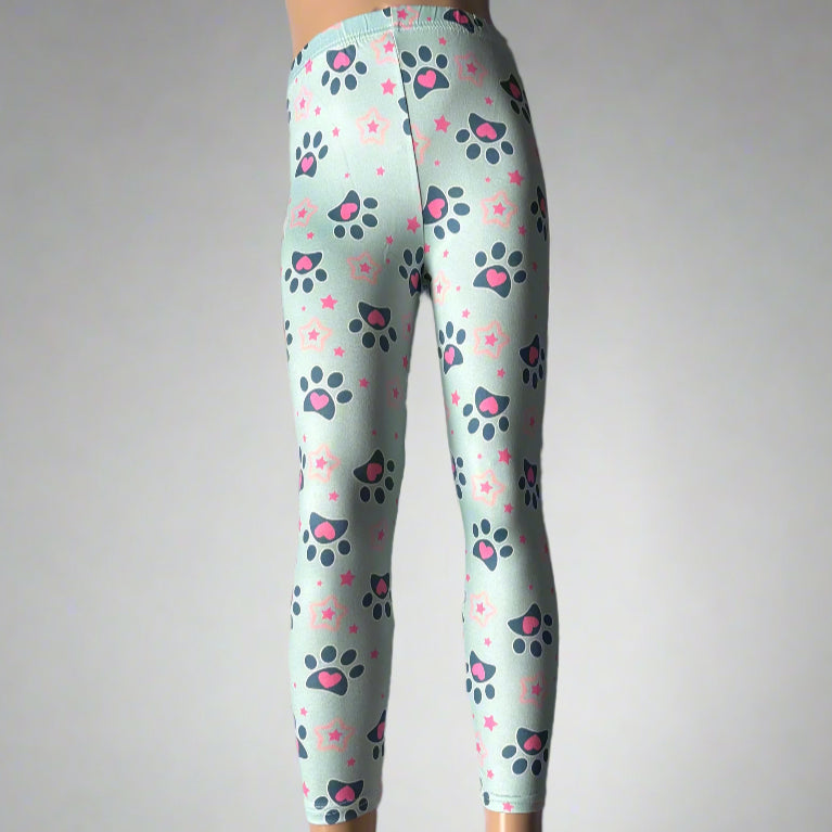 Stars and paws design cute leggings