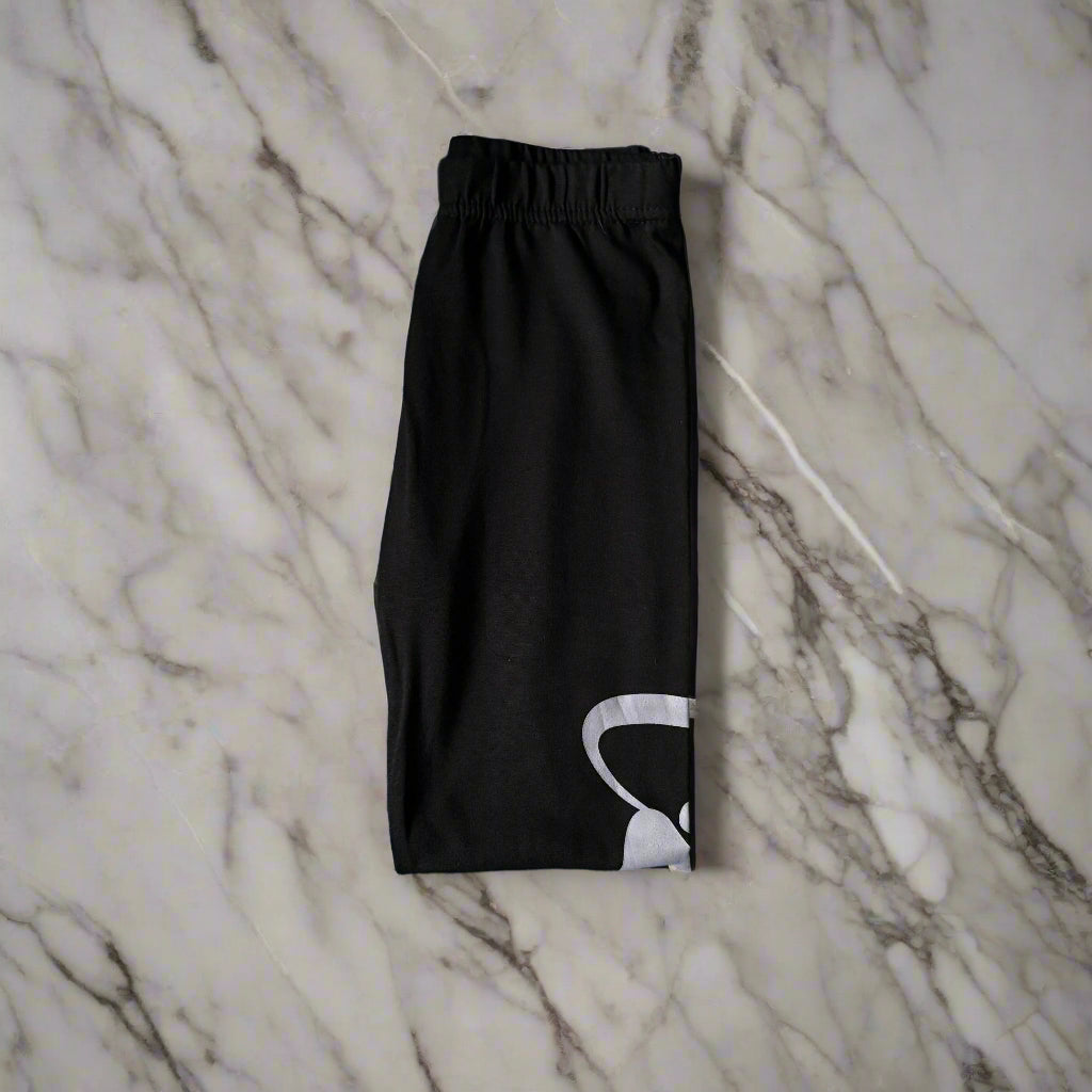 Black paw love design full length stretch leggings