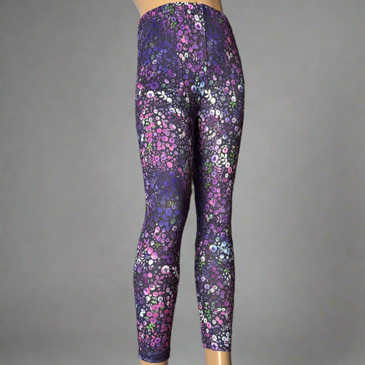 Blueberry design full length stretch leggings