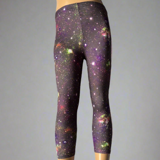 Night Skies design full length, stretch leggings