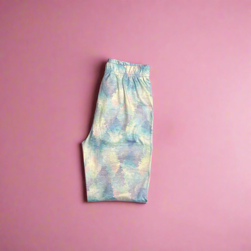 Pastels design full length stretch leggings