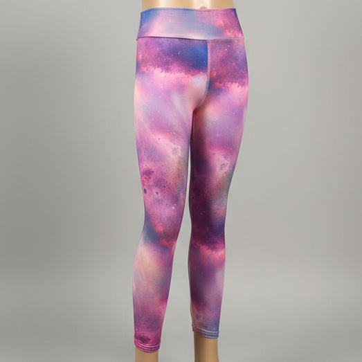 Space design full length stretch leggings