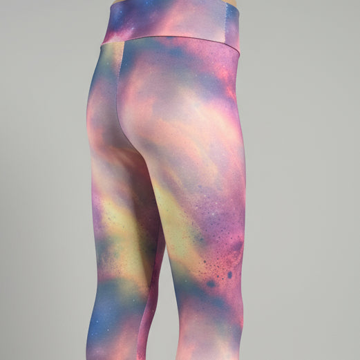 Space design full length stretch leggings