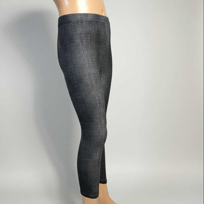 Denim pattern leggings
