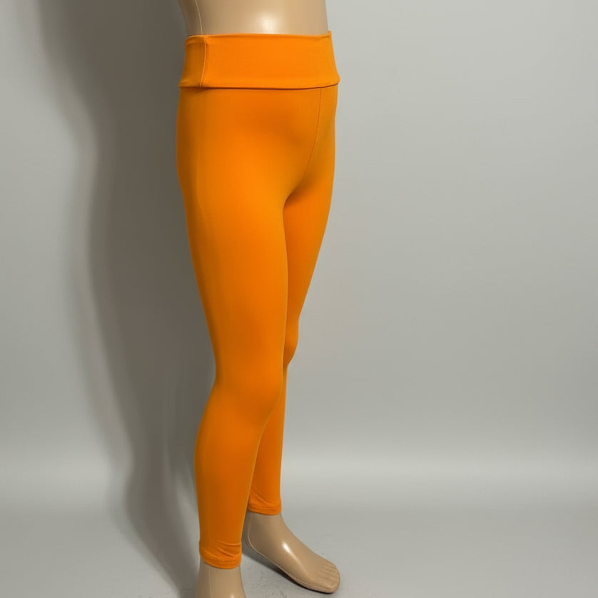 Solid colour, soft, stretch leggings in black, green, navy, grey, orange, pink, fuchsia, purple and more!