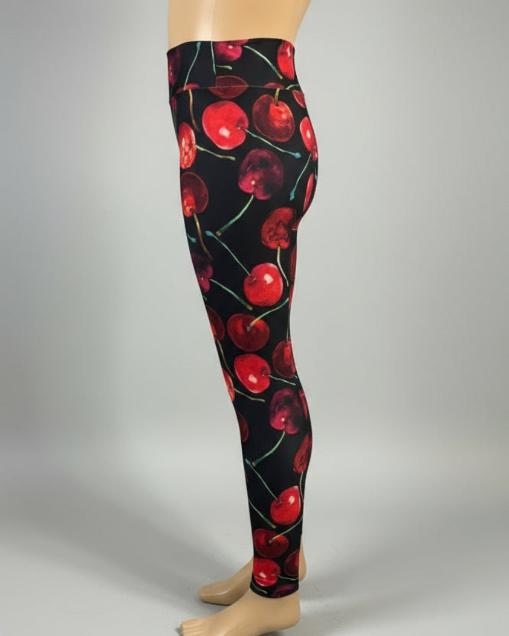 Cherry design full length leggings