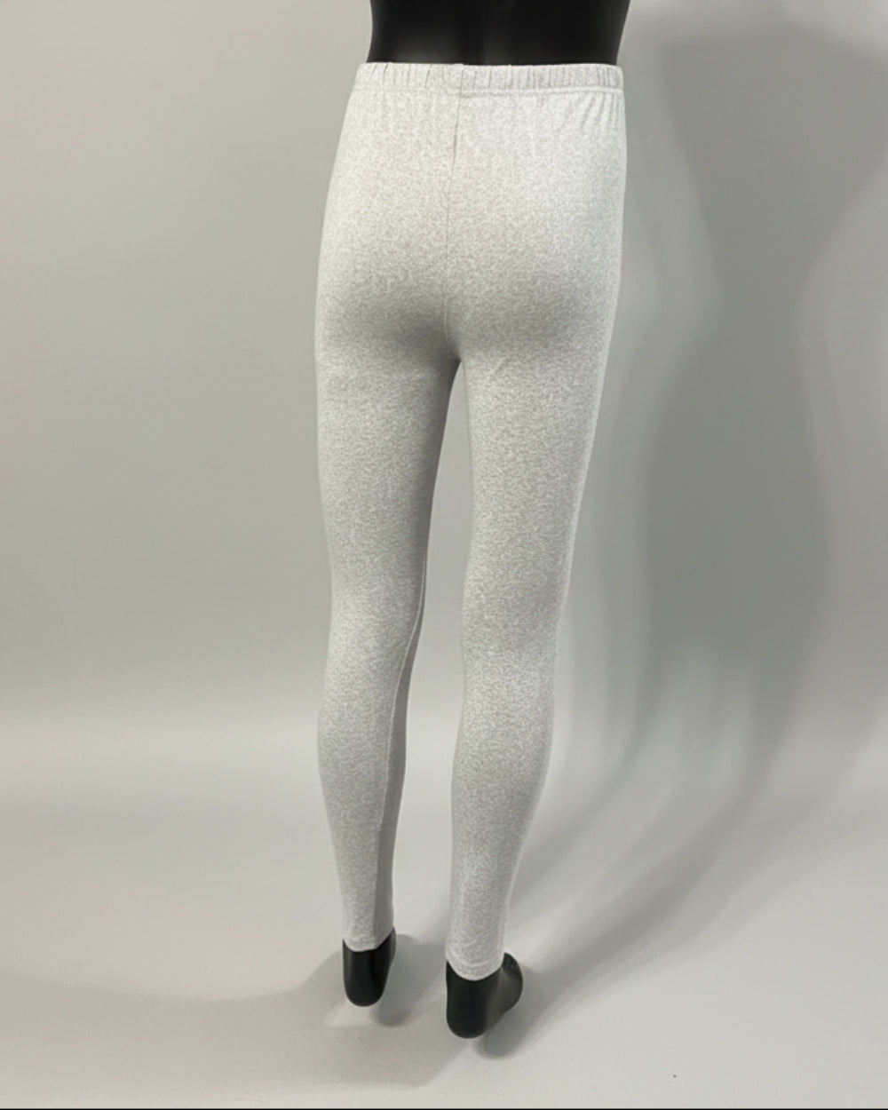 Jersey grey full length stretch leggings