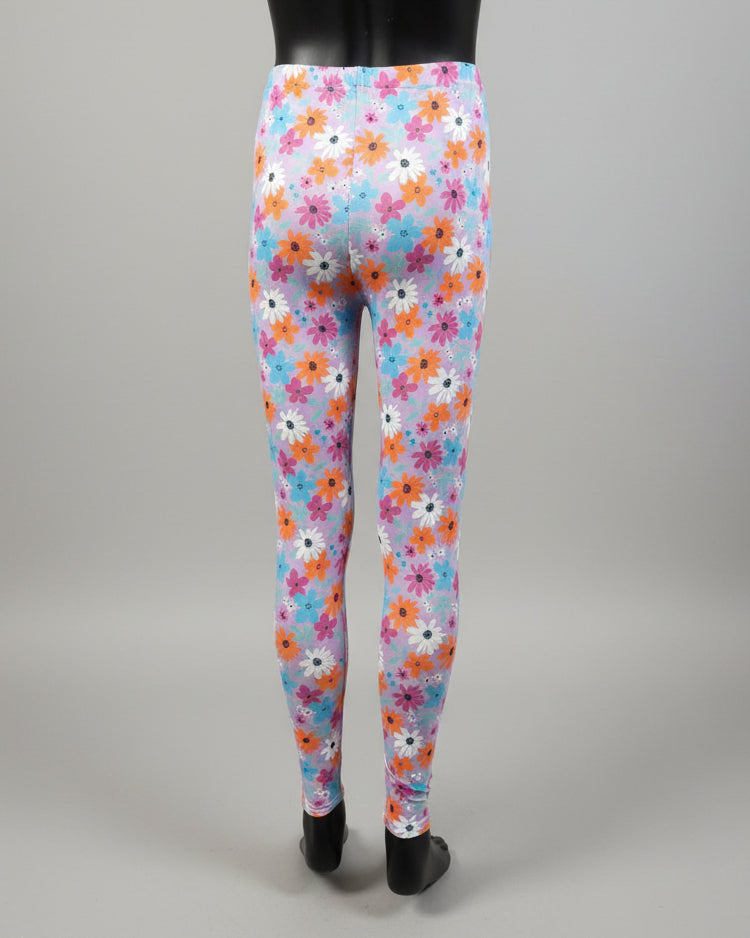 Lilac flower design leggings