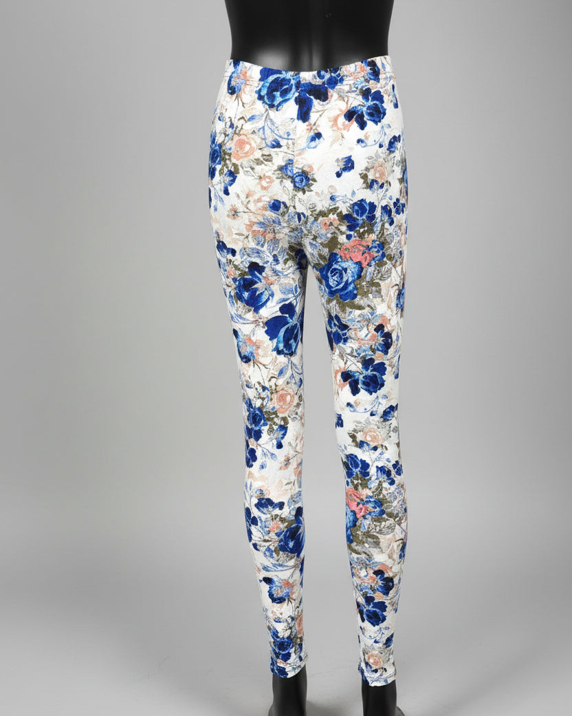 Blue Rose design leggings