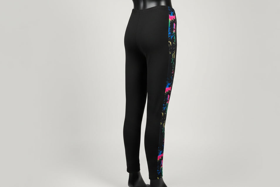 Funky pattern striped leggings