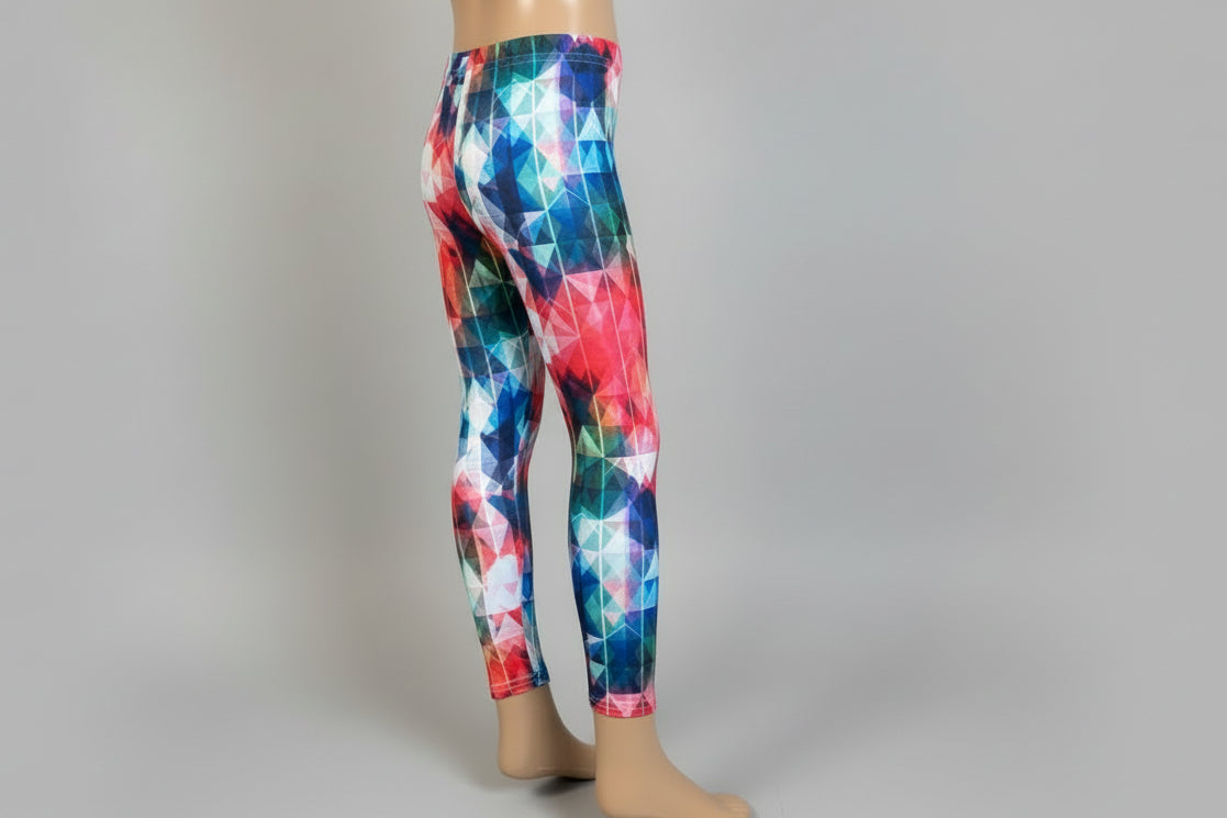 'Diamonds' design full length stretch leggings