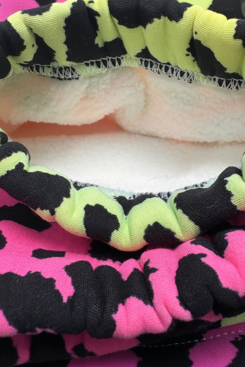 Rainbow leopard fleece lined leggings
