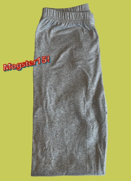 Jersey grey full length stretch leggings