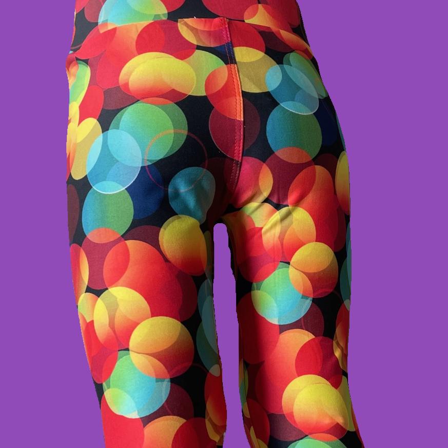 Girls 'sunspot' design full length leggings