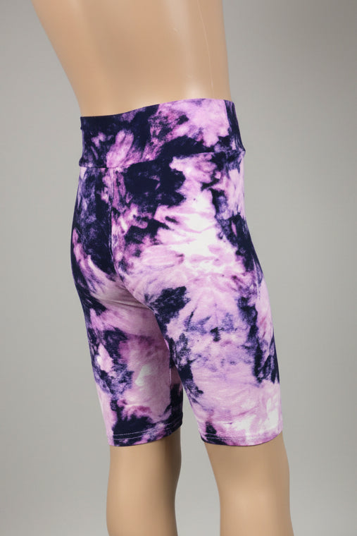 Violet Burst design long, soft touch shorts
