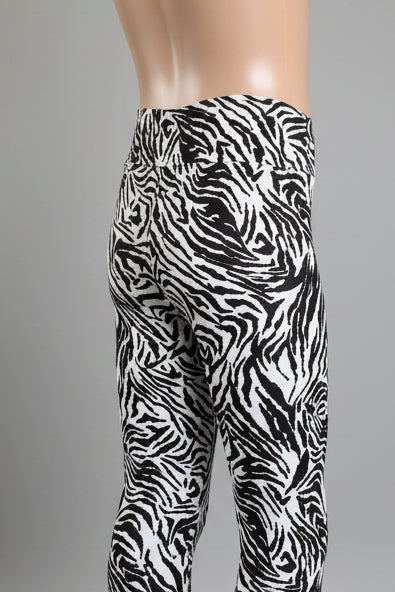 Zebra black & white full length leggings