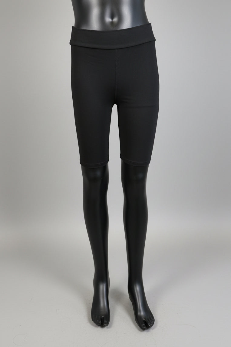 Black soft touch long shorts