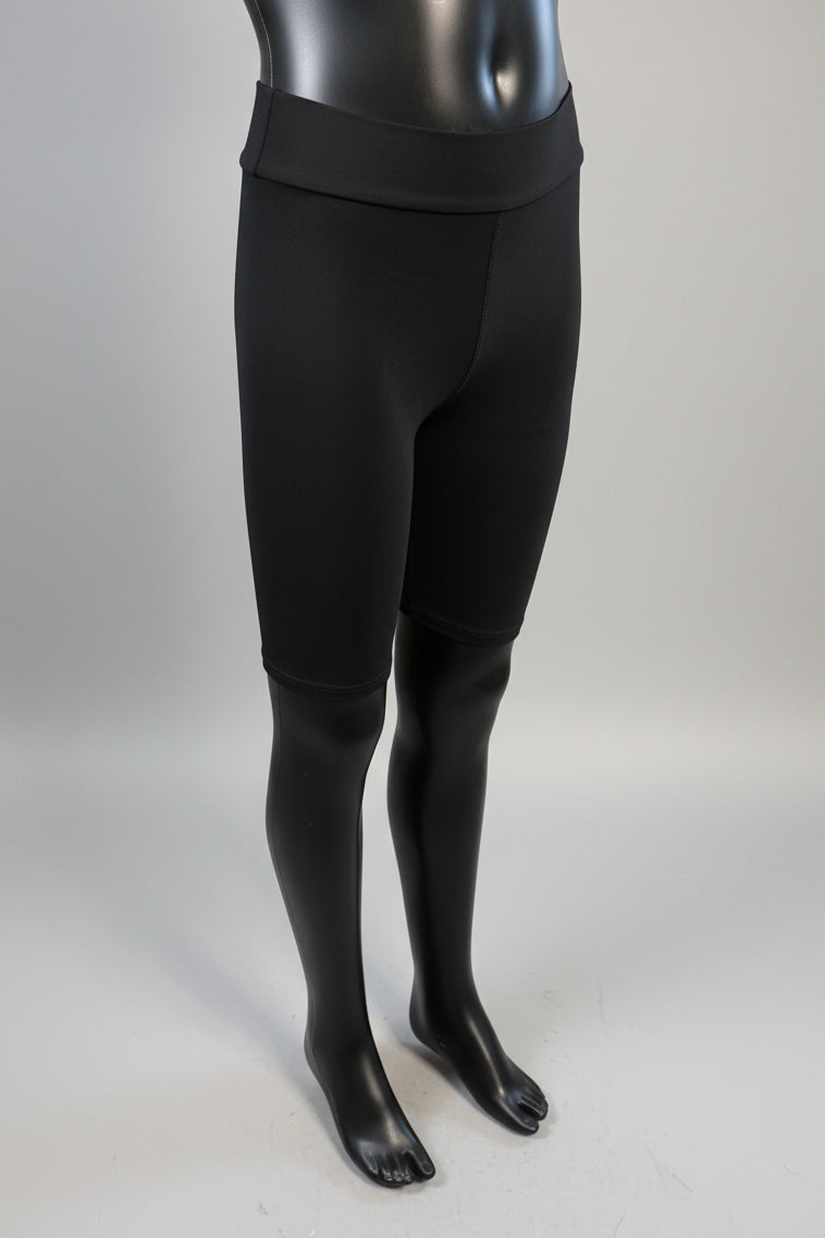Black soft touch long shorts