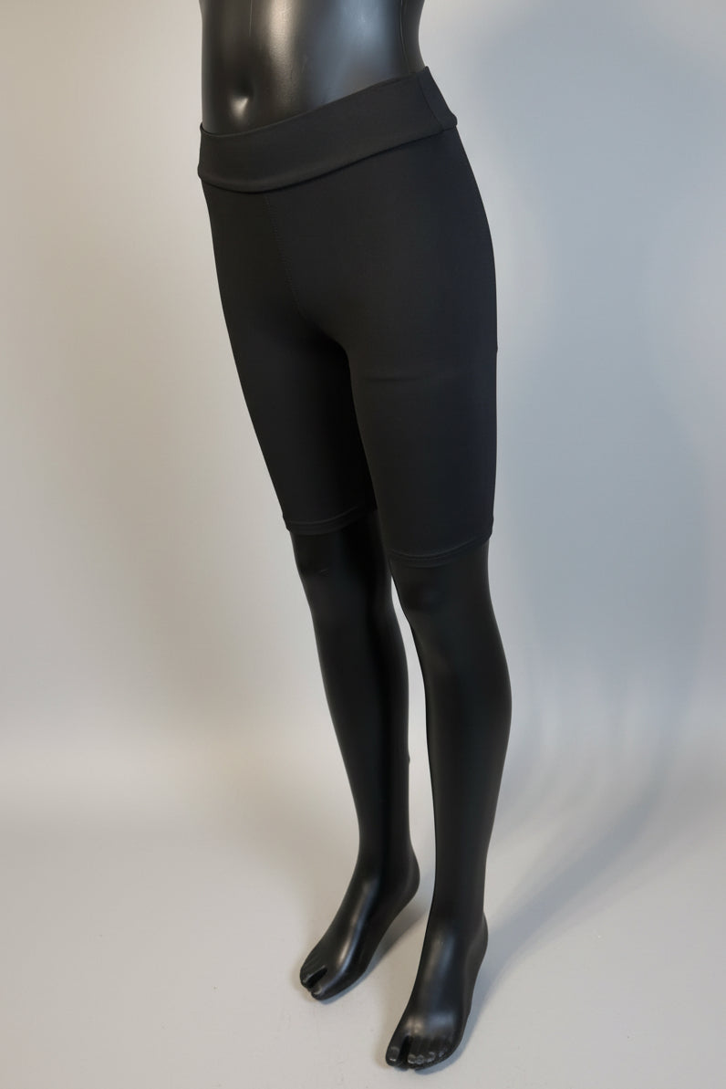Black soft touch long shorts