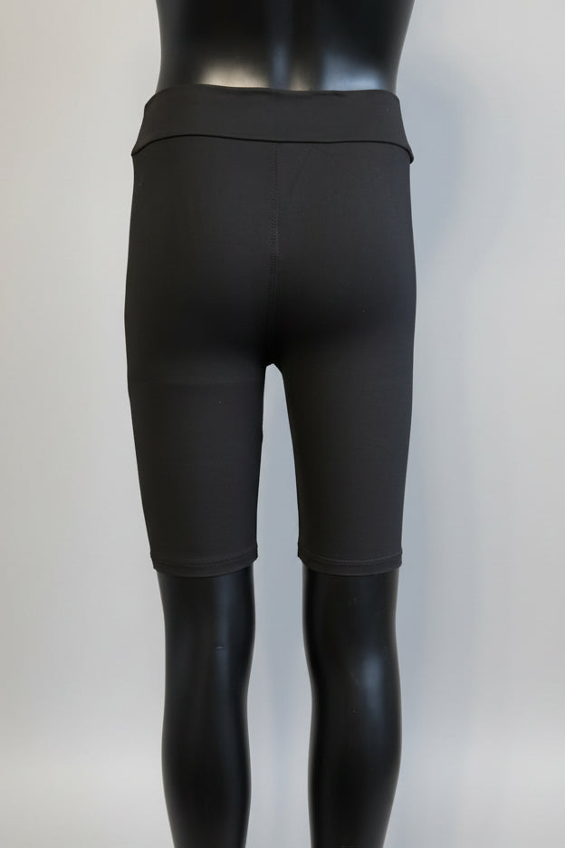 Black soft touch long shorts