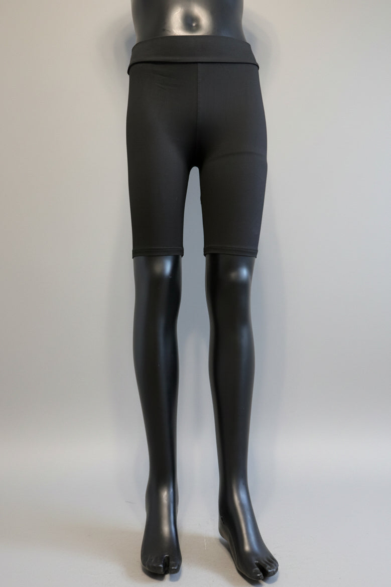 Black soft touch long shorts