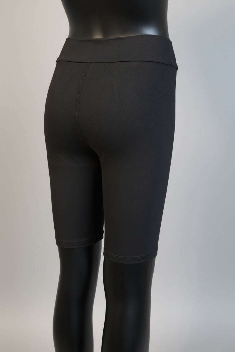Black soft touch long shorts