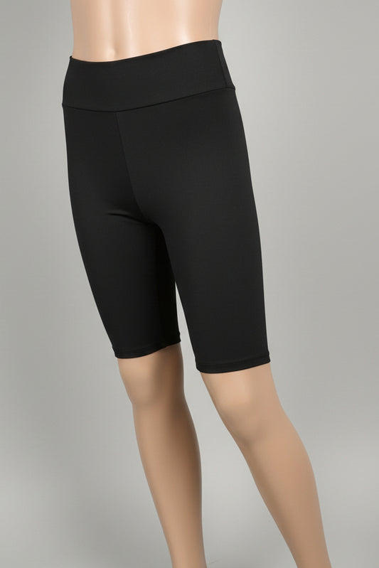 Black soft touch long shorts