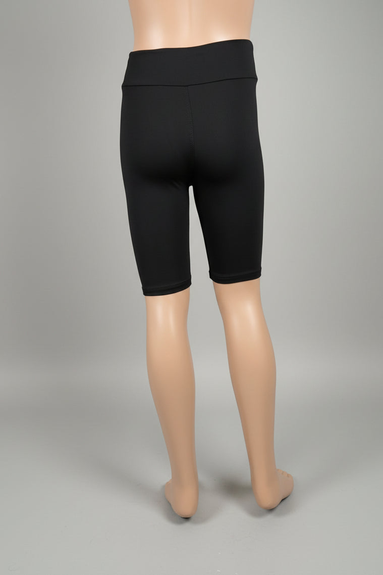 Black soft touch long shorts
