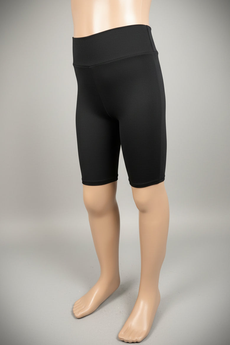 Black soft touch long shorts