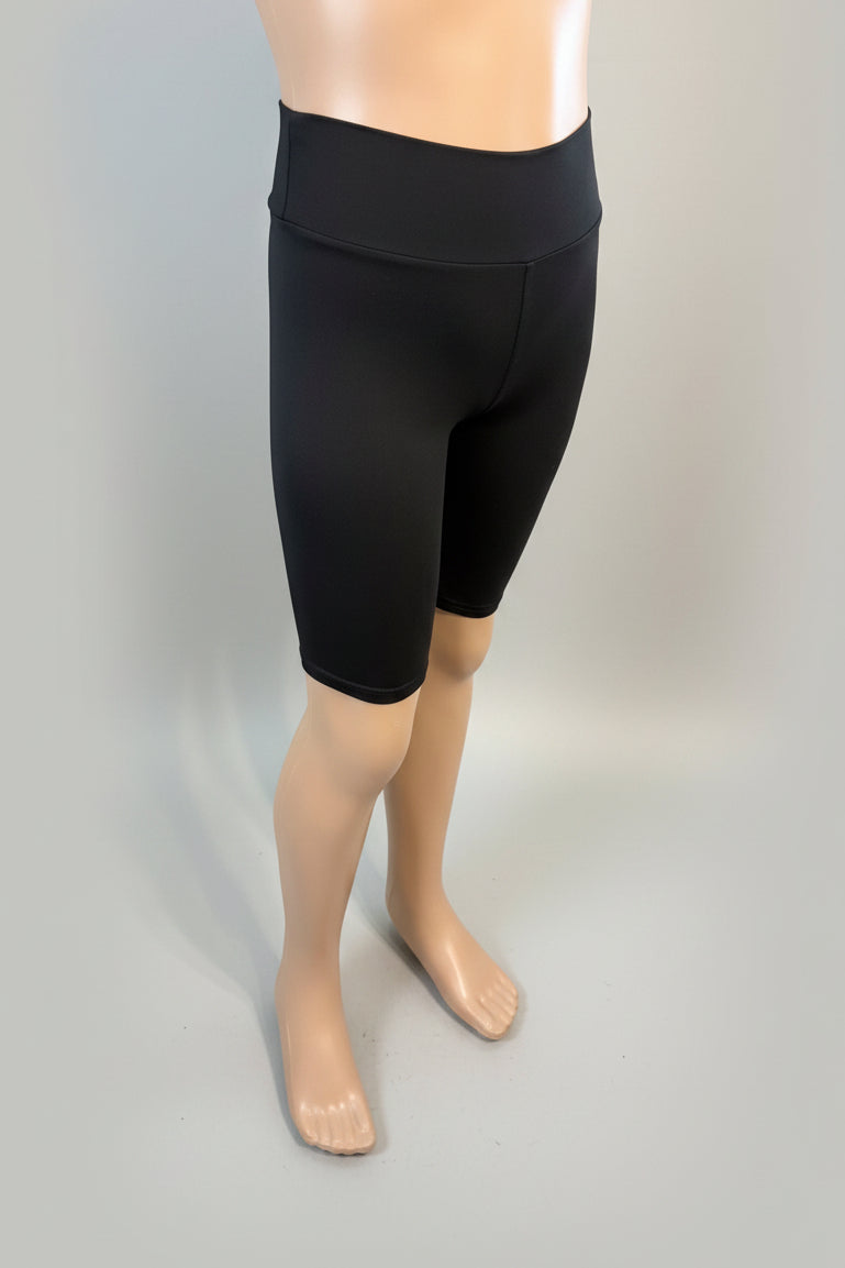 Black soft touch long shorts