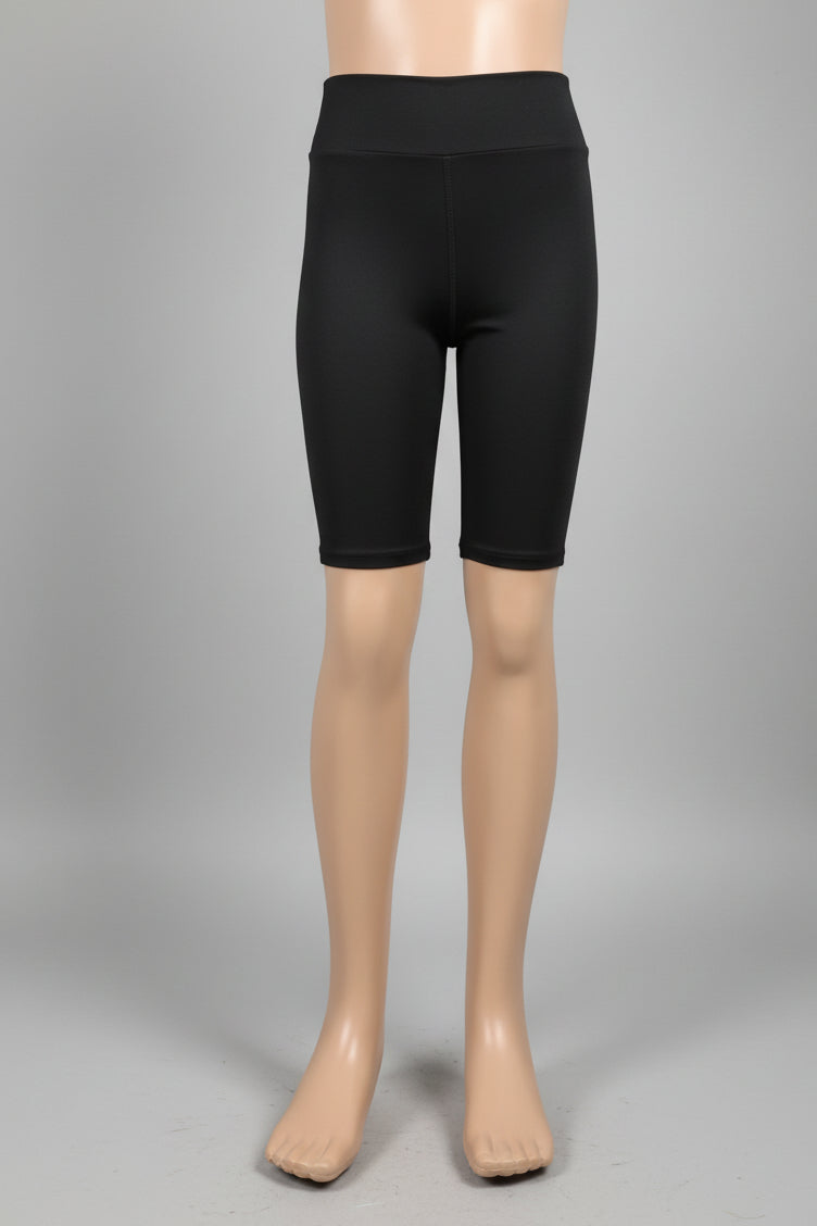 Black soft touch long shorts