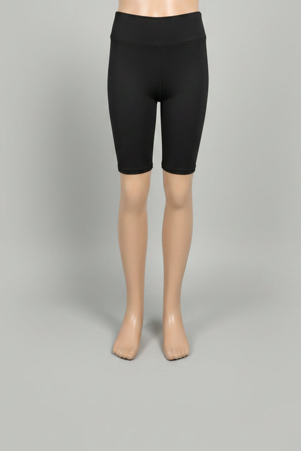 Black soft touch long shorts