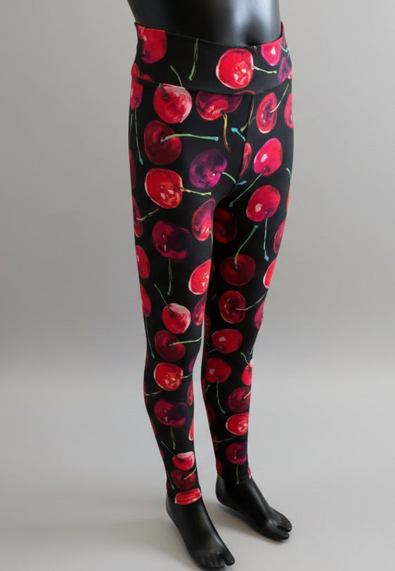 Cherry design full length leggings