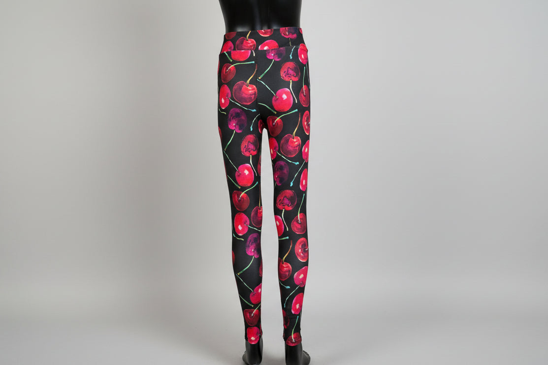 Cherry design full length leggings