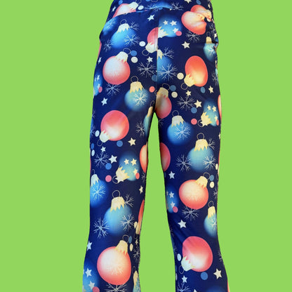 Christmas Baubles design full length stretch leggings