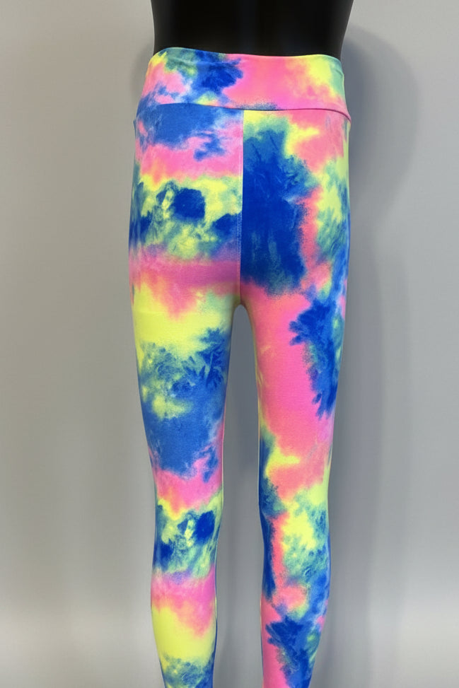 Colour Burst design soft touch leggings