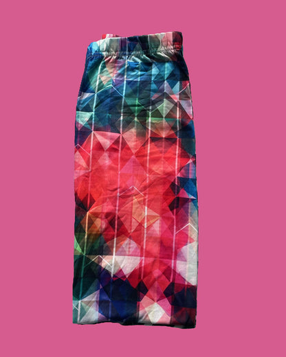 'Diamonds' design full length stretch leggings