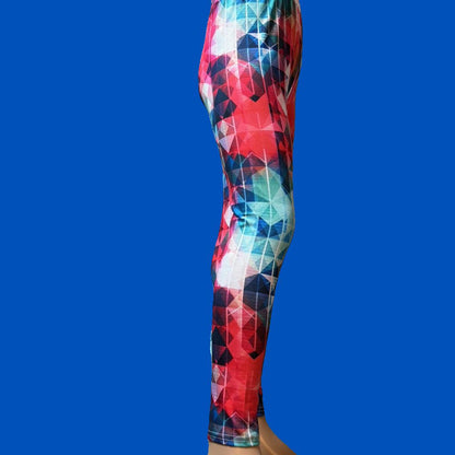 'Diamonds' design full length stretch leggings