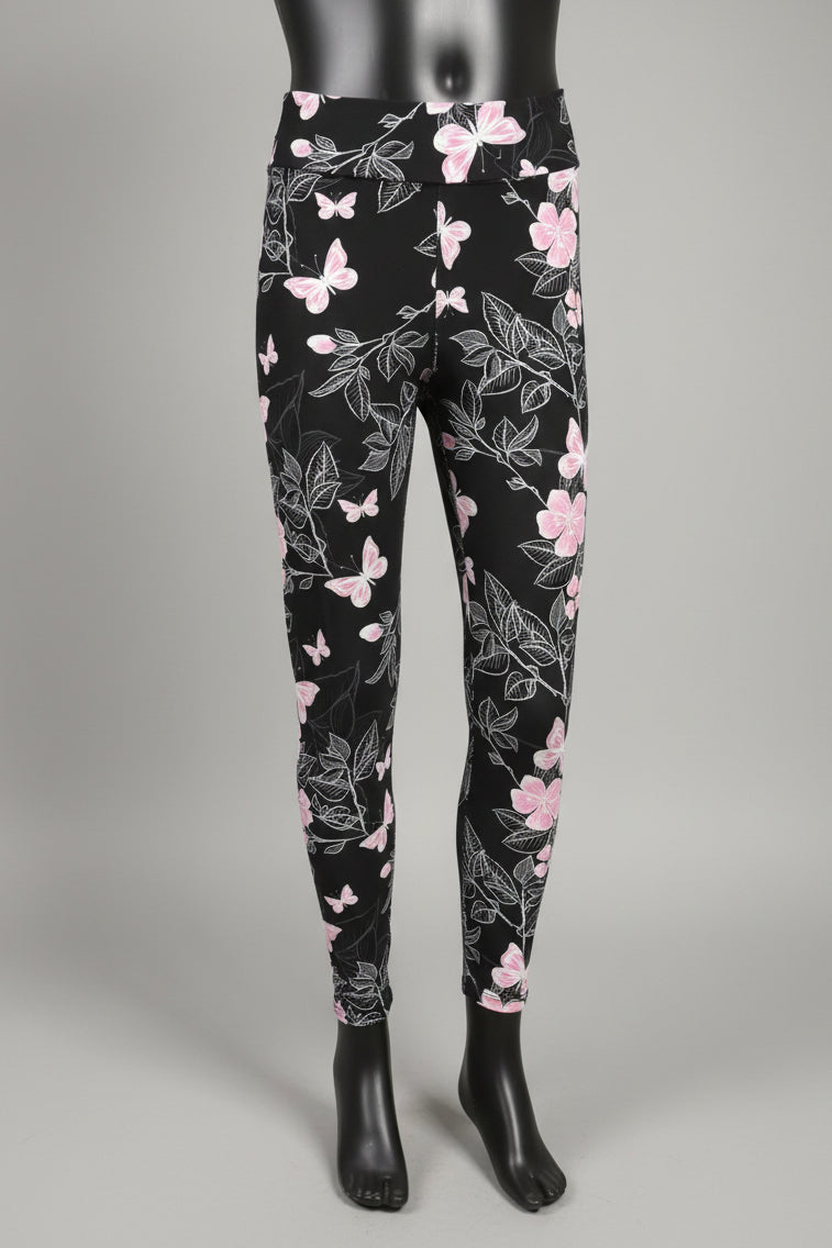 Flower & butterfly patterned leggings